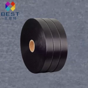 black woven satin ribbon
