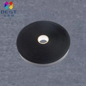 black woven satin roll